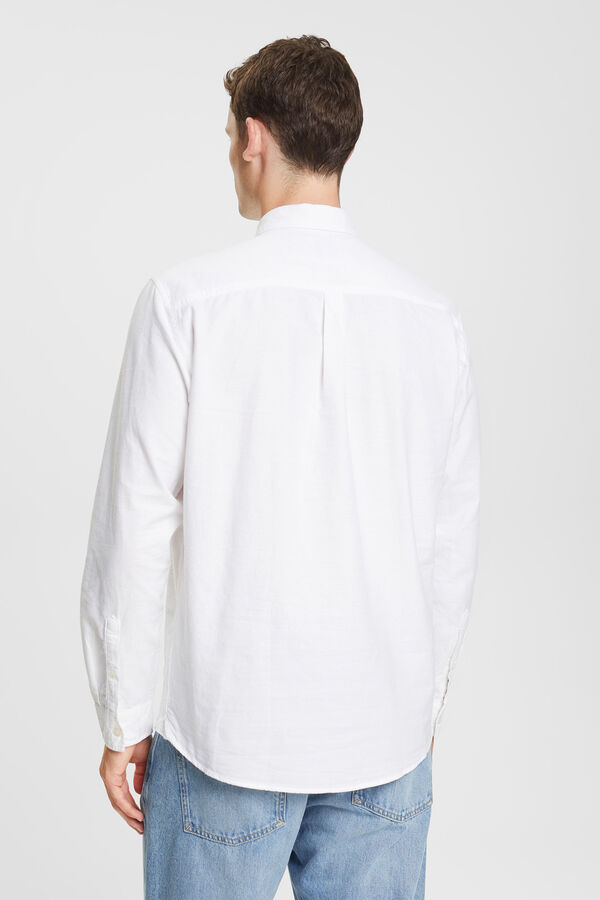 Cortefiel Camisa clássica Oxford 100% algodão Branco