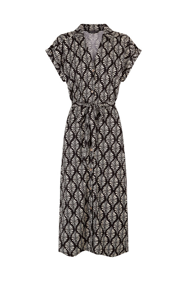 Cortefiel Vestido camisero Estampado gris