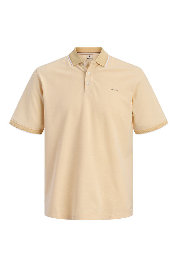 Jack & Jones Polo b&aacute;sico manga curta Tostado