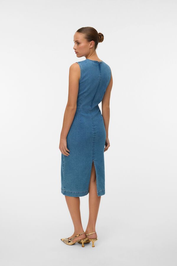 Vero Moda Vestido midi denim Azul