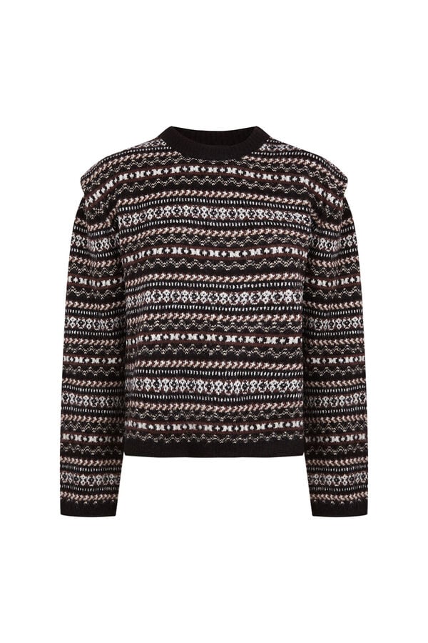 Cortefiel Fair Isle jumper Black