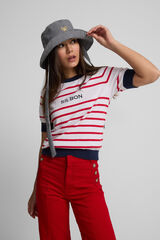 Silbon Camiseta punto silbon rayas Rojo