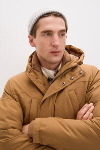 Cortefiel Parka with pockets Camel