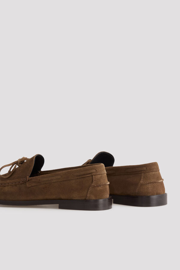 Cortefiel Mocassim em croute com la&ccedil;ada Castanho