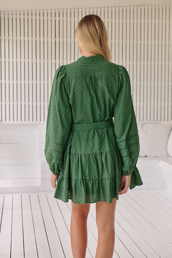 Jaase Vestido estampado mini Jayde Verde