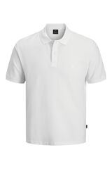 Jack & Jones Cotton short sleeve polo shirt White