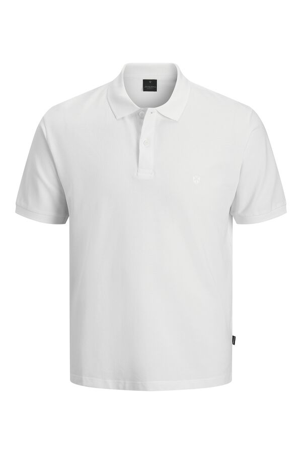 Jack & Jones Cotton short sleeve polo shirt White