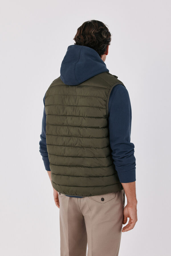 Cortefiel Ultralight puffer gilet Kaki