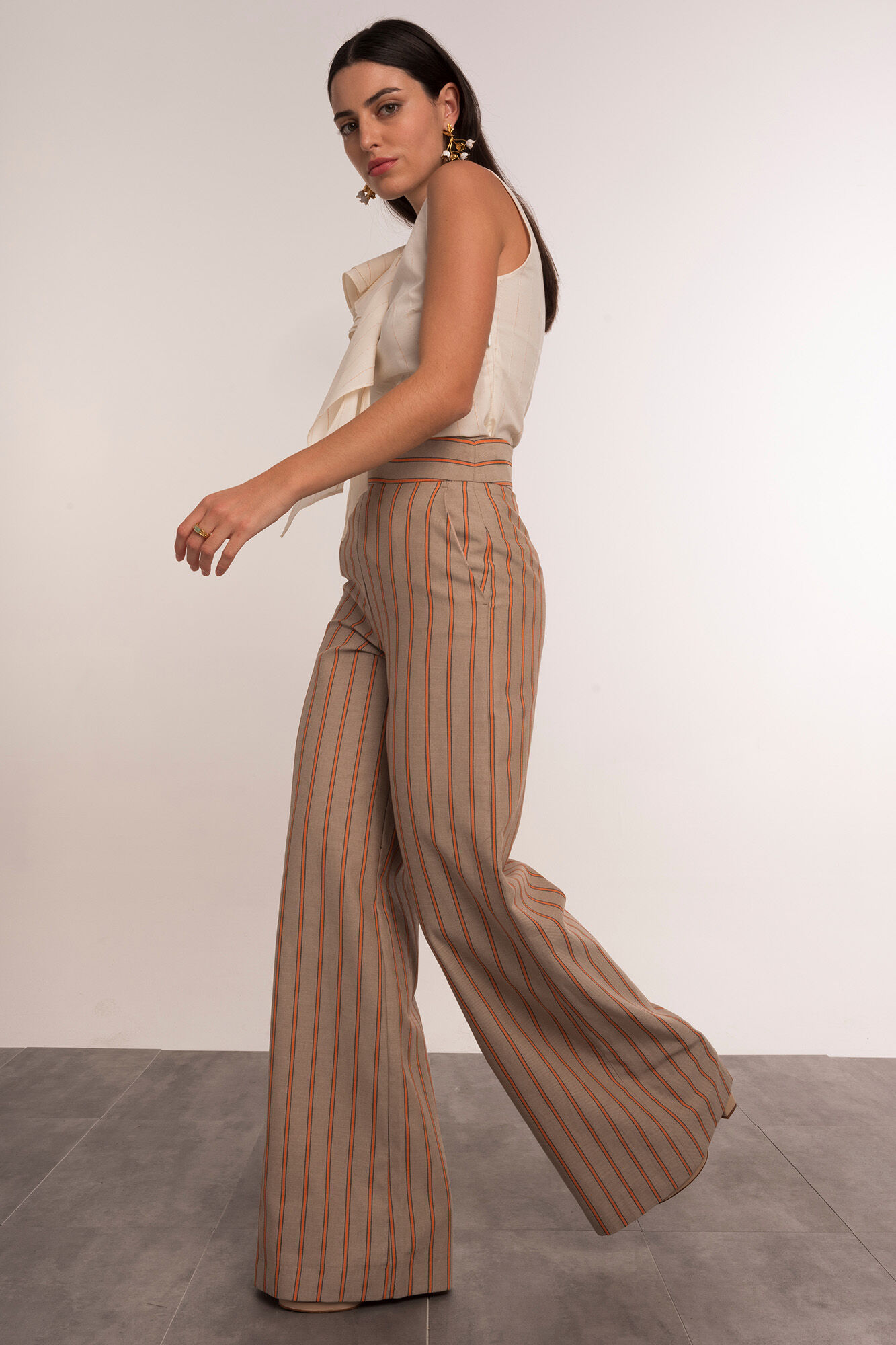 Pantalon a rayas mujer deals