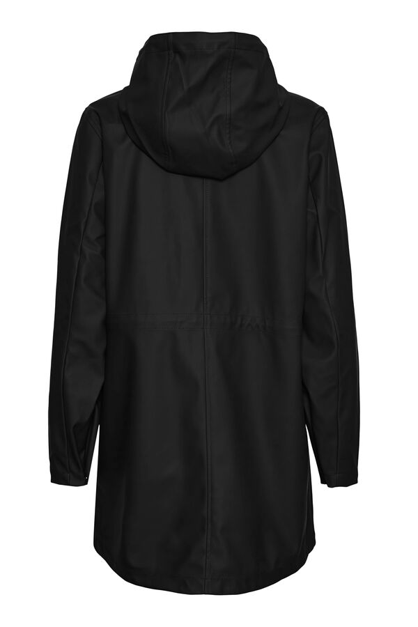 Vero Moda Impermeável de manga comprida com capuz Preto