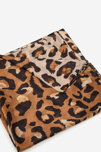 Cortefiel Cachecol leopardo Castanho