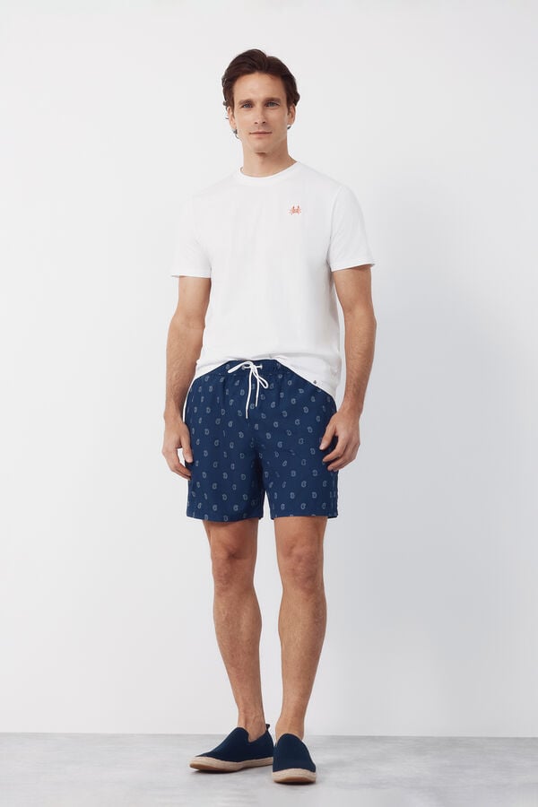 Cortefiel Embroidered T-shirt White