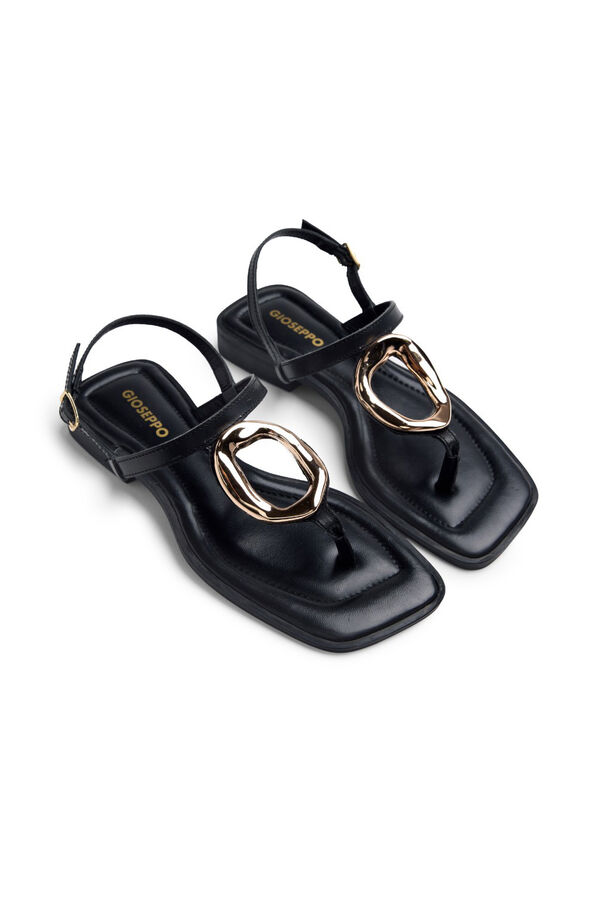 Gioseppo Sand&aacute;lias joia em pele matuu Preto