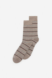 Cortefiel Stripy socks Beige