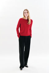 Caroll Camisola Mzoan 100% caxemira Vermelho