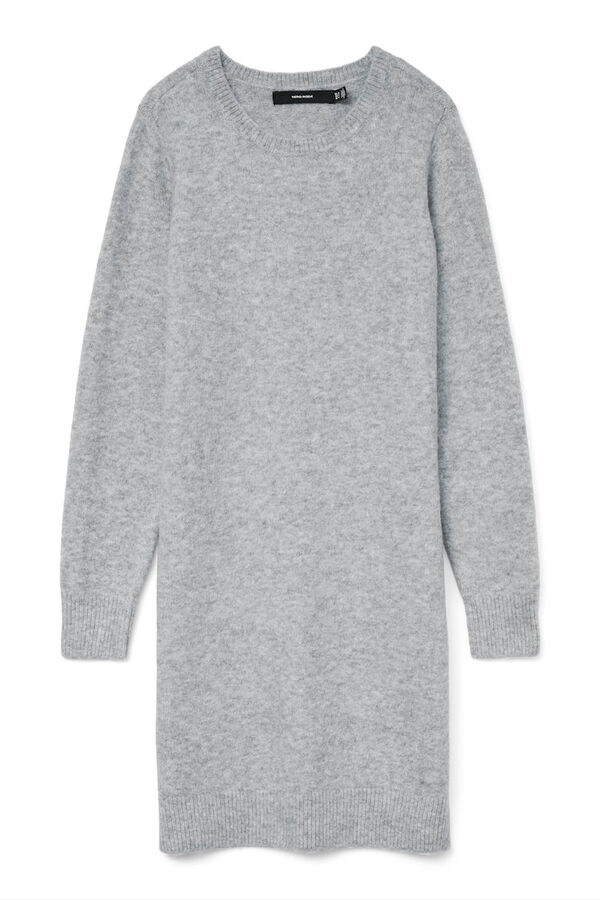 Vero Moda Curve Vestido de malha manga plus size  Cinzento