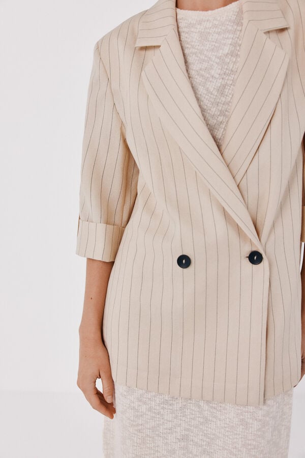 Cortefiel Fluid women's blazer Beige