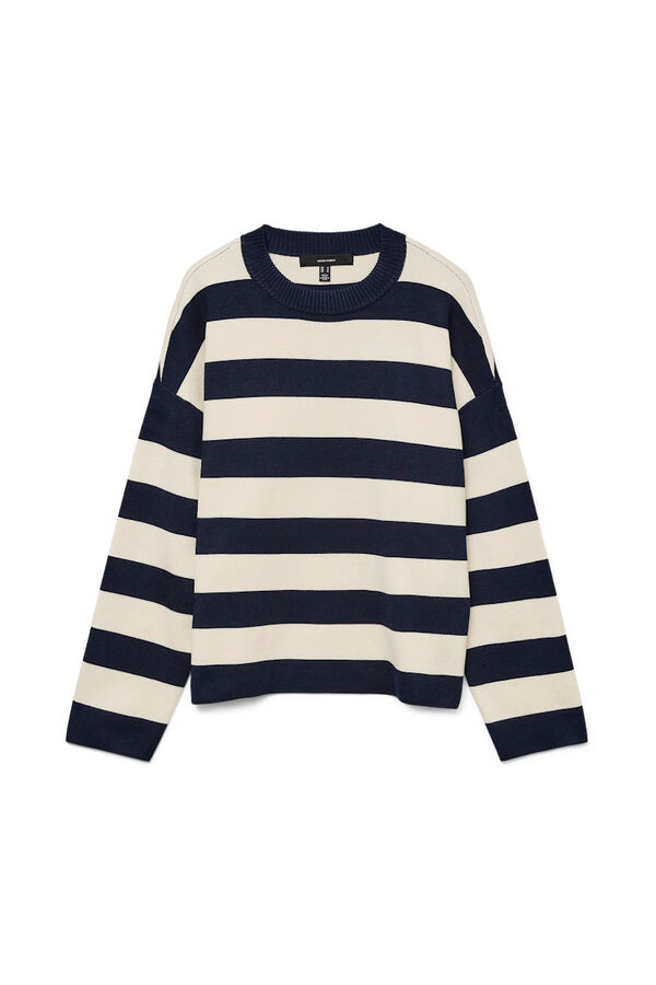 Vero Moda Camisola de malha fina com malha gola redonda  Azul