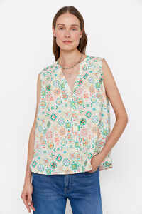 Cortefiel Printed cotton shirt Multicolour