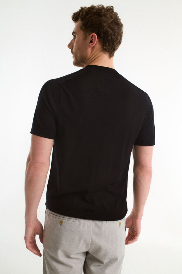 Selected Camiseta 100% lana merino Negro