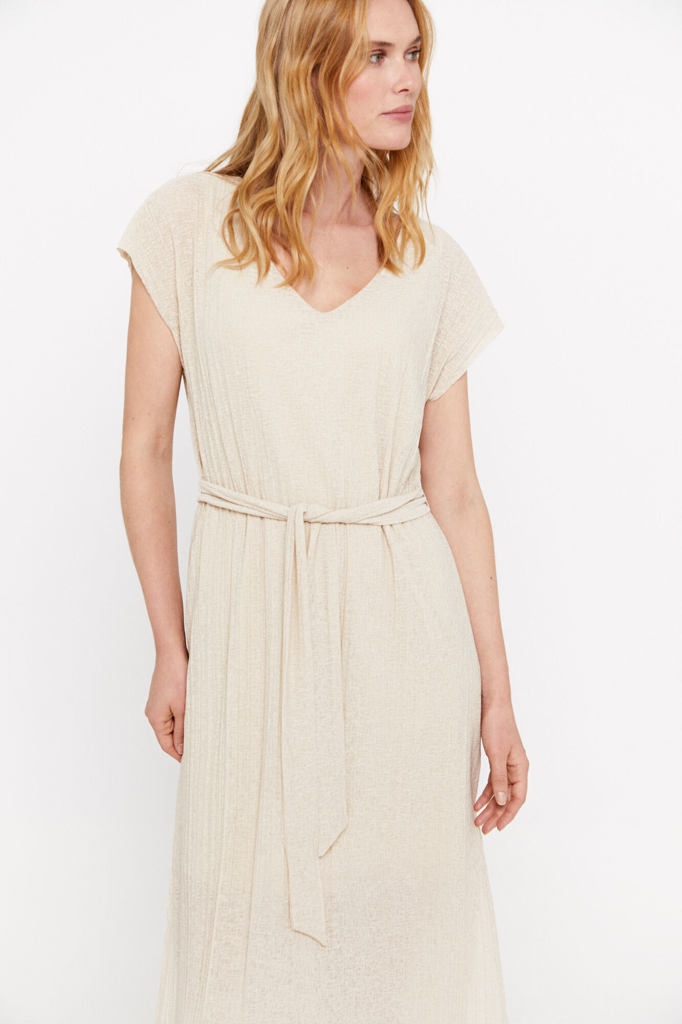 White jersey knit dress store