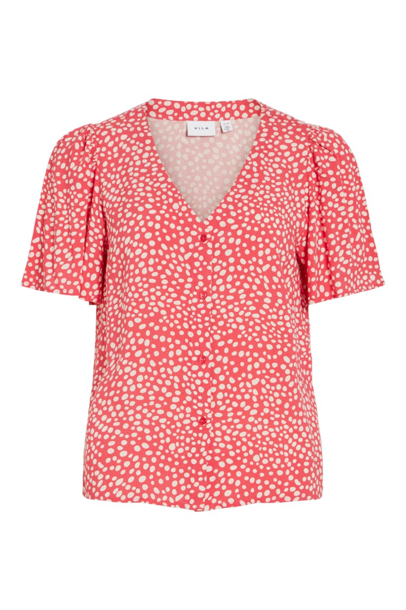 Vila Blusa de manga curta em viscose