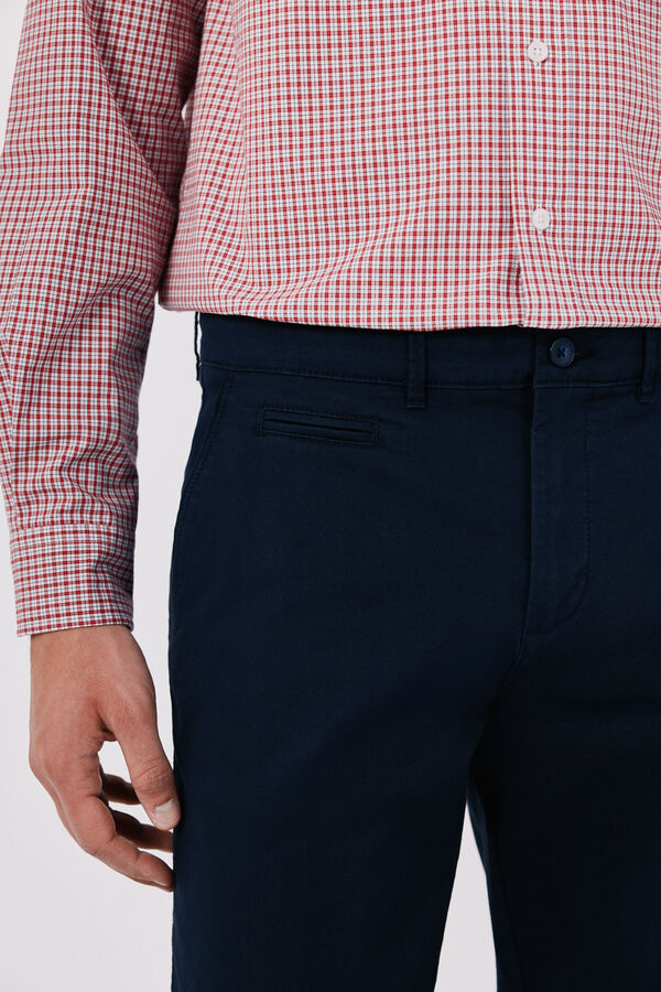 Cortefiel Lightweight slim chinos Navy