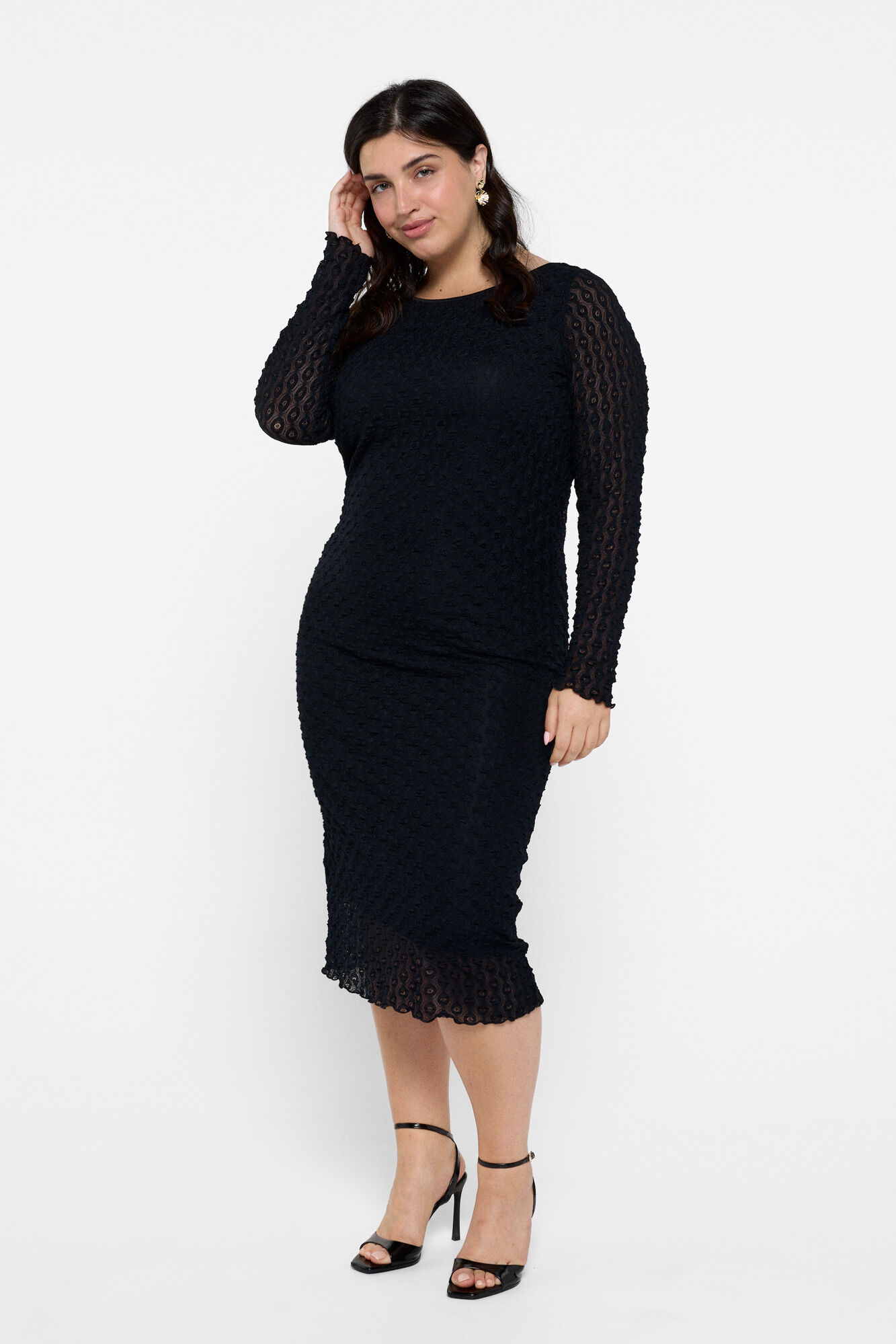Midi dresses for curvy ladies cheap