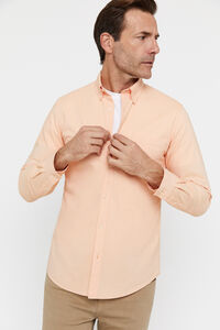 Cortefiel Plain Oxford shirt Orange
