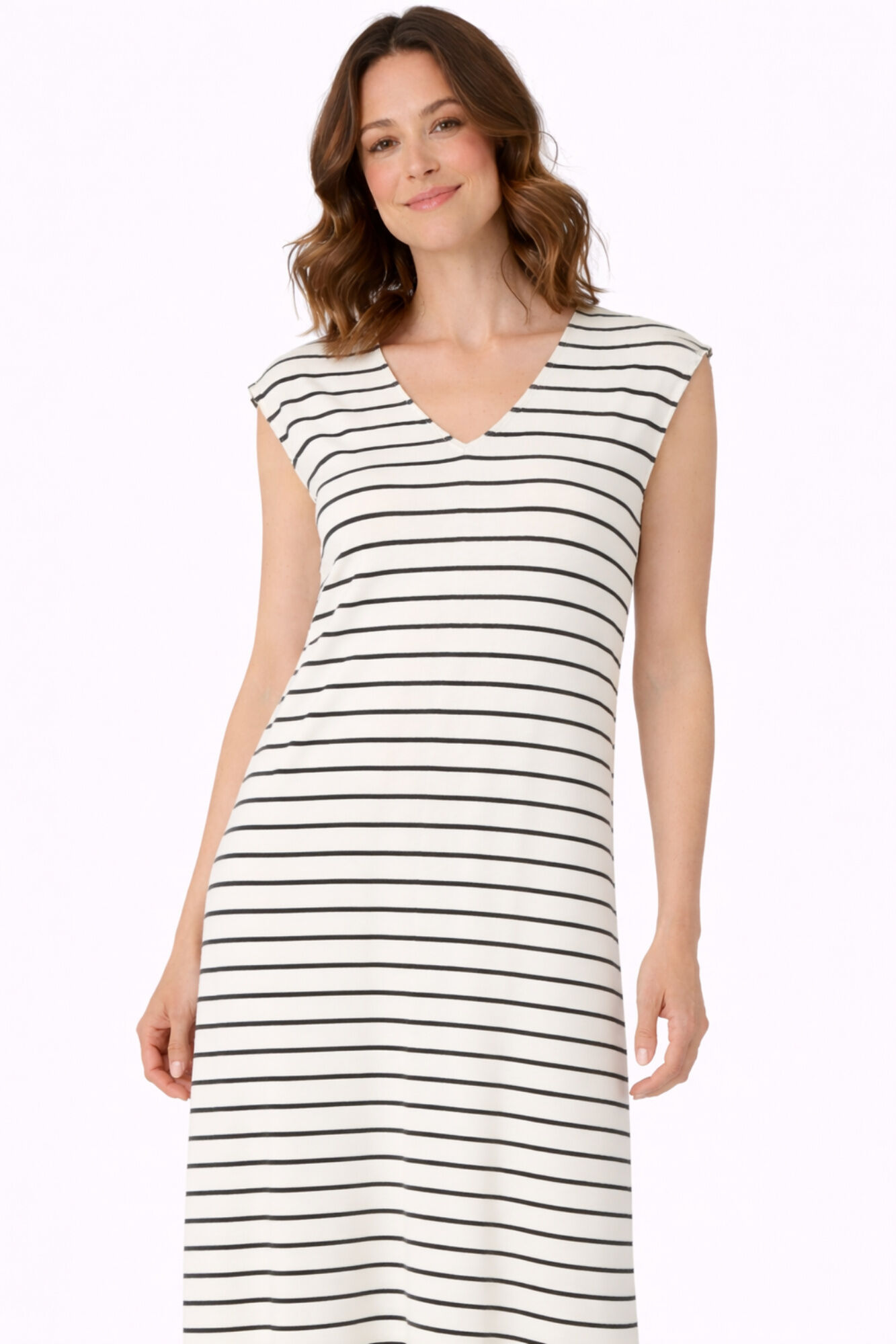 Vila Vestido midi reversible con algod&oacute;n