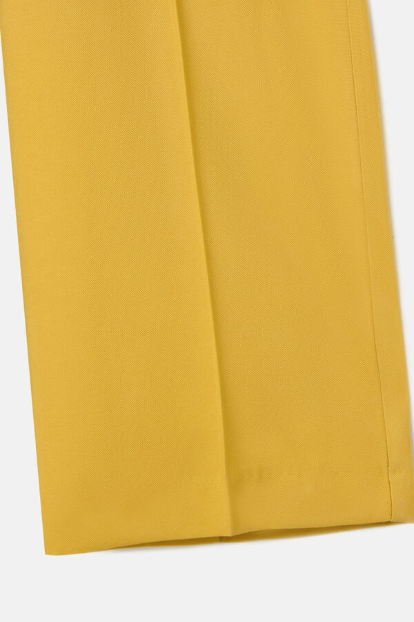 Silbon Calças plissadas Amarelo