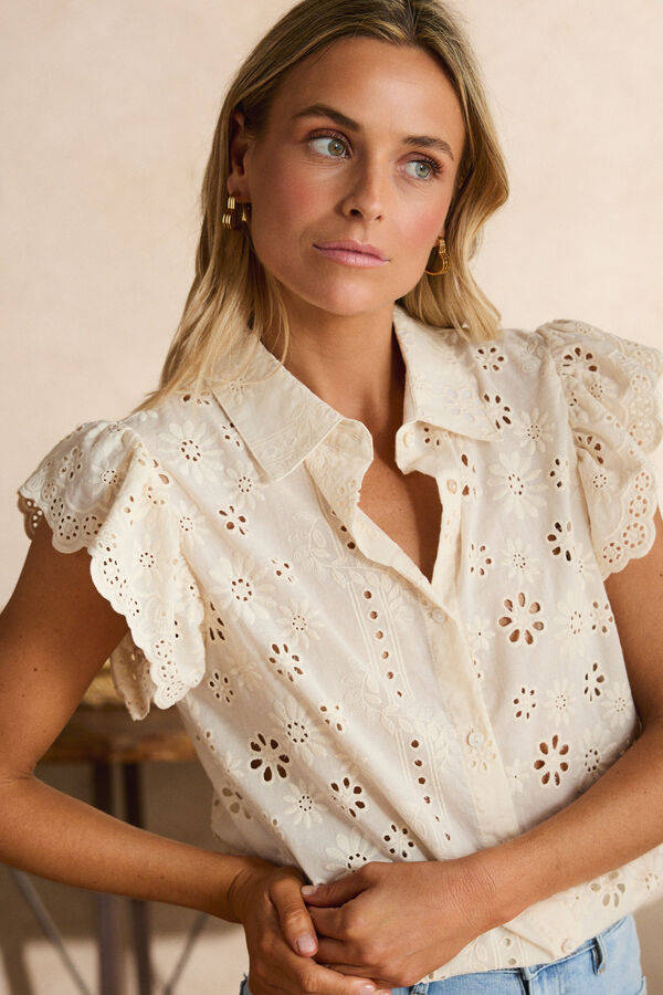 Pol&iacute;n Et Moi Camisa com folhos Bibiana Tostado