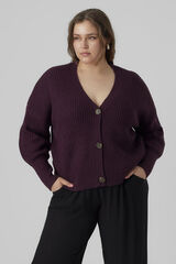 Cortefiel Cardigan de malha malha plus size Roxo