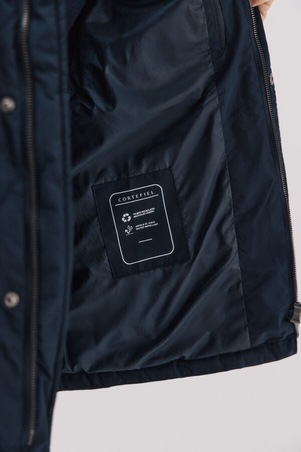 Cortefiel Diamond quilted jacket Navy