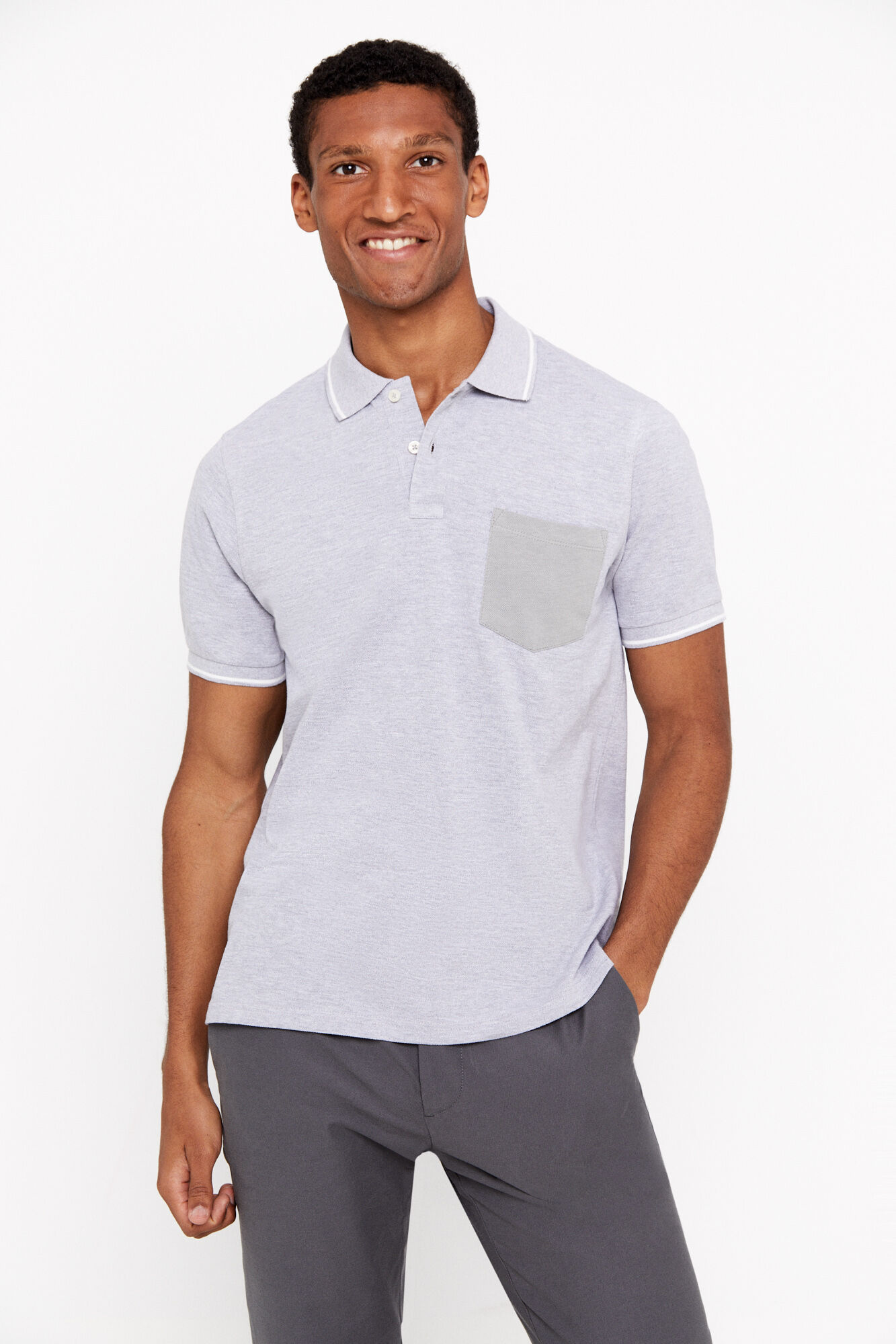 Men's polo shirts with chest pocket clearance