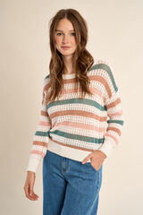 Molly Bracken Camisola de manga comprida &agrave;s riscas Multicolorido