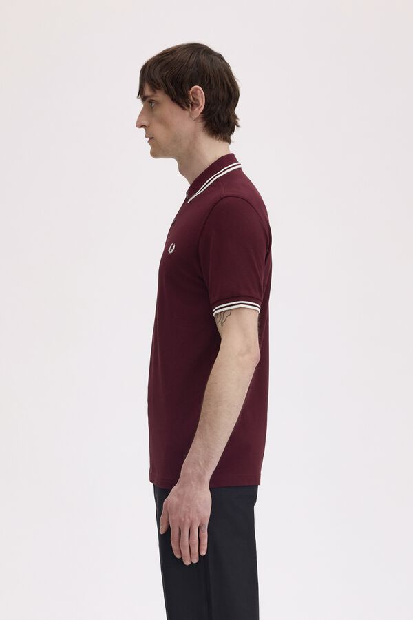 Fred Perry Fred Perry two-tone polo shirt Maroon