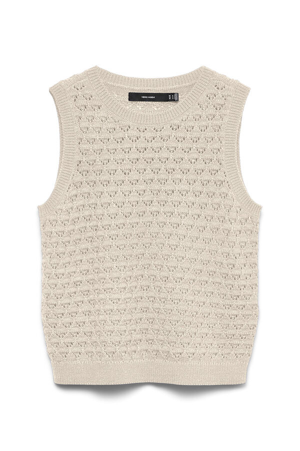 Vero Moda Top sem mangas em malha Tostado