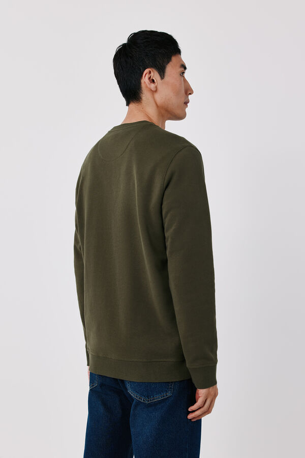 Cortefiel Sweatshirt gola caixa Verde