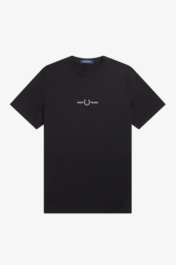 Cortefiel Short-sleeved T-shirt Black