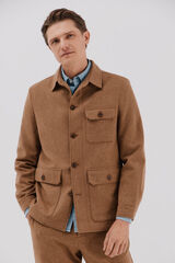 Cortefiel Camel wool overshirt Camel