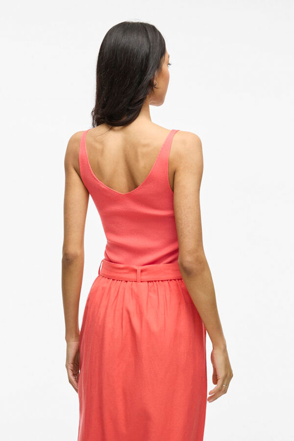 Vila straps jersey-knit top with viscose Pink