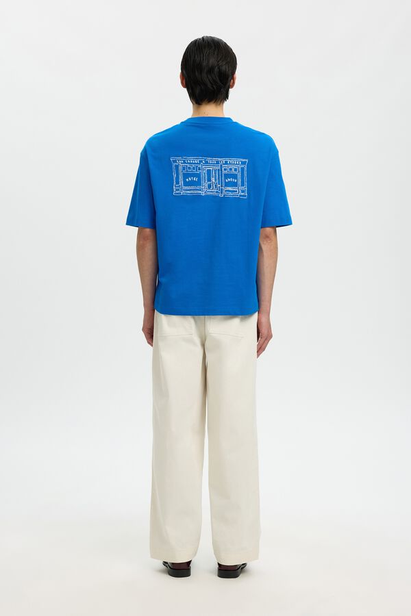 Selected Short-sleeved T-shirt Blue