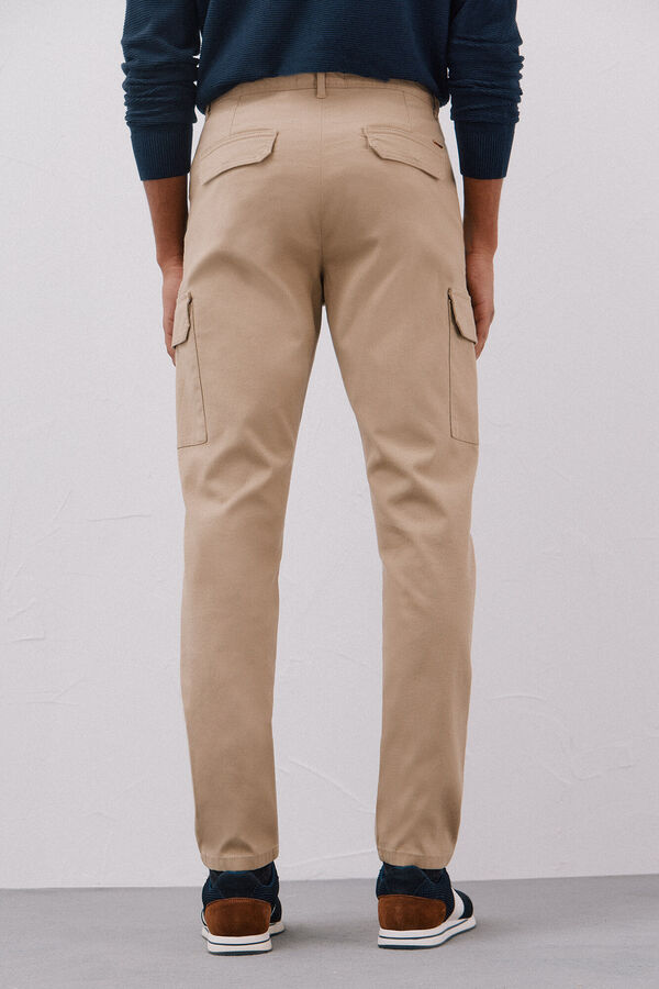 Cortefiel Lightweight cargo trousers Beige