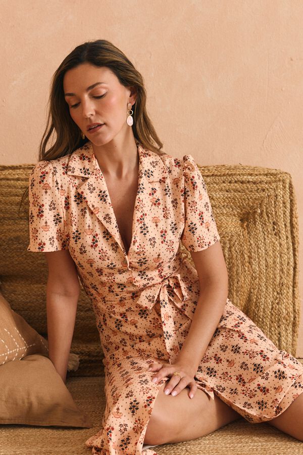 Pol&iacute;n Et Moi Vestido camiseiro Azahara Castanho