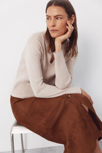 Cortefiel Jersey-knit keyhole polo shirt