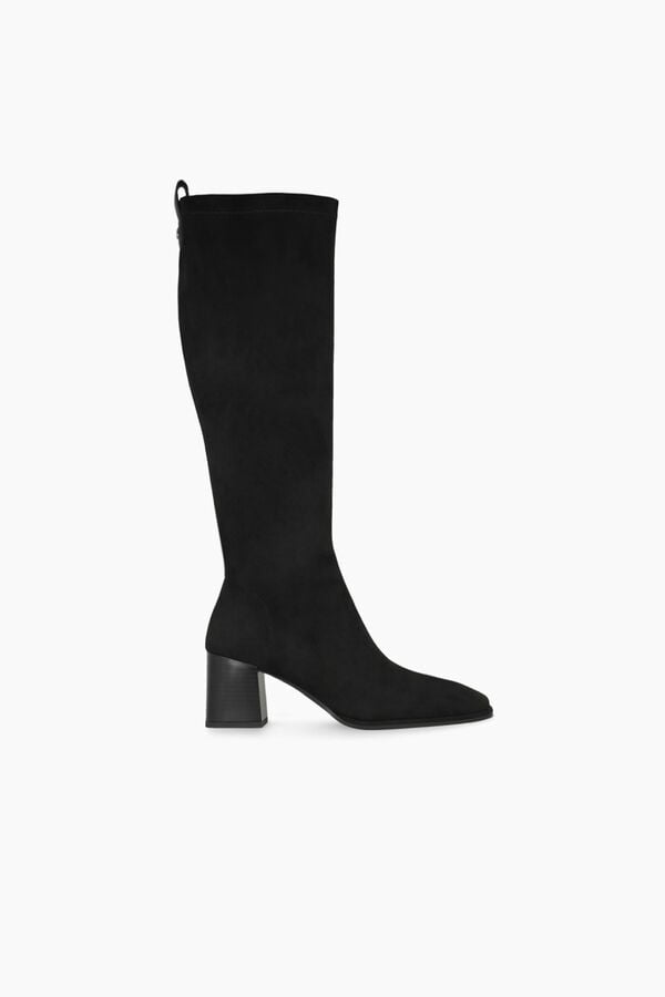 Lodi Suede boots with heels Black