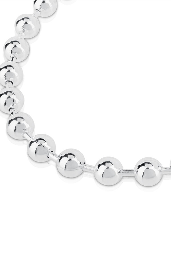 Cortefiel Basics silver ball bracelet Grey
