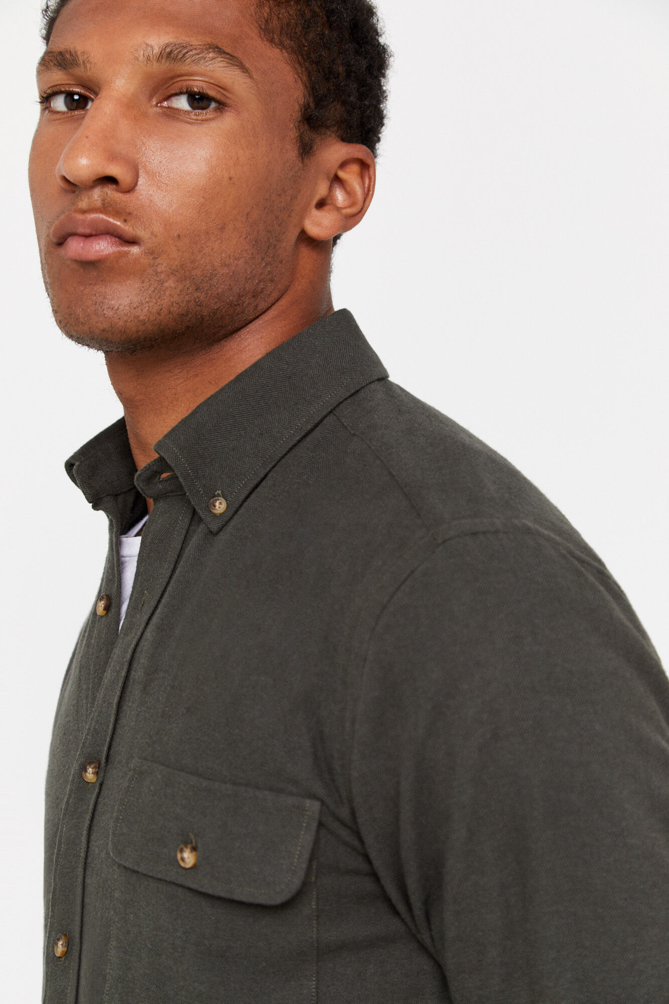 Camisa franela sales hombre verde