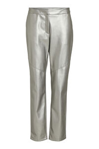 Cortefiel Faux leather trousers Grey